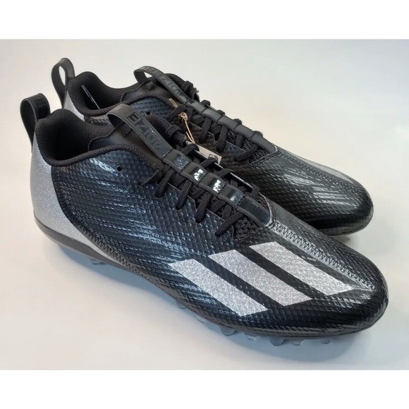 Adidas Adizero Black Gray Spark NFL Football Cleats GV9085 Mens 10 NEW Fast Ship main image 15
